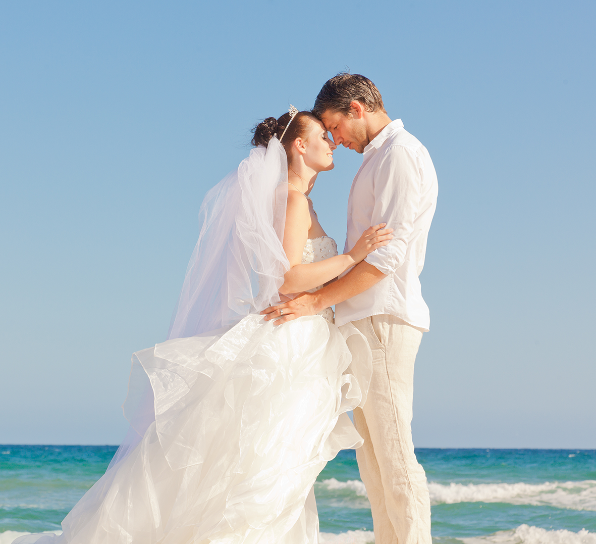 Couple getting married on beach Simon the Clelebrant